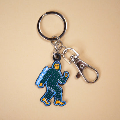 Pacific NW Bigfoot Enamel Keychain