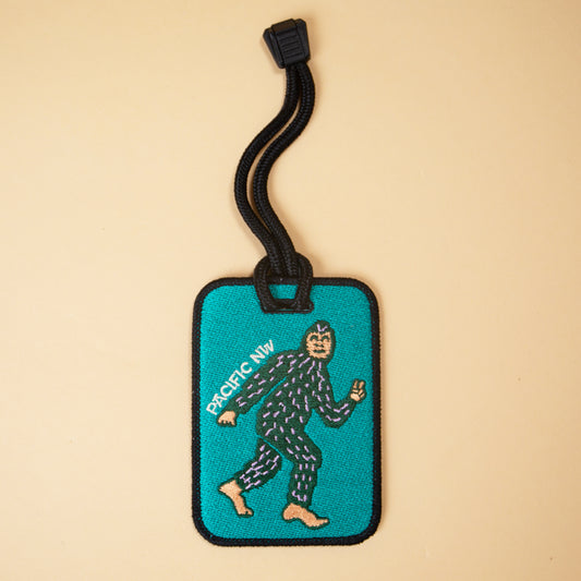 Pacific NW Bigfoot Patch Luggage Tag