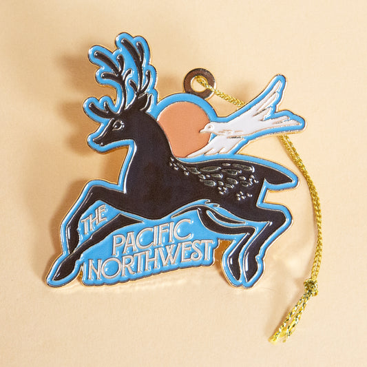 PNW Stag Enamel Ornament
