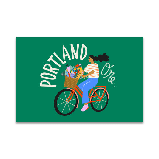 Portland Bike Ride Postcard