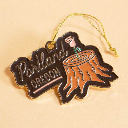 Portland Stumptown Enamel Ornament