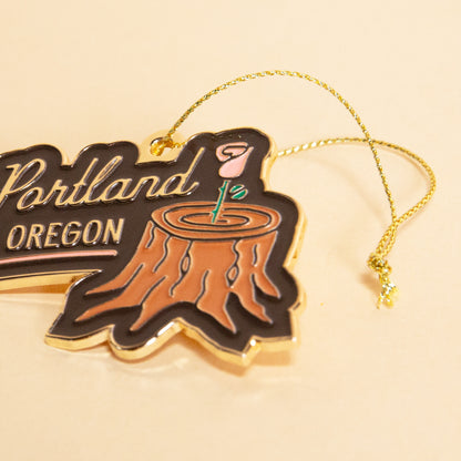 Portland Stumptown Enamel Ornament