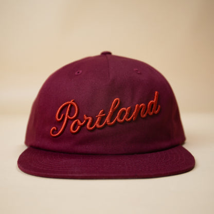 Portland Script Hat (Maroon)