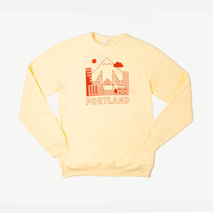 Portland Skyline Crew Sweatshirt (Yellow)