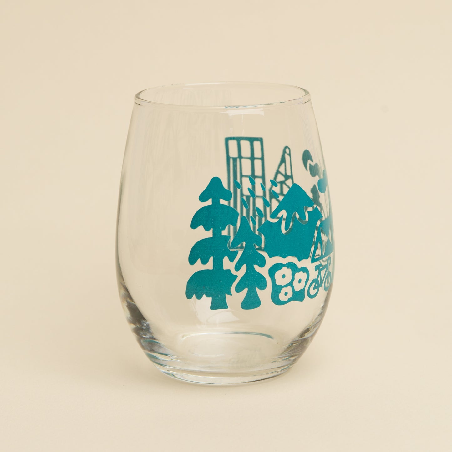 Portland Skyline Wine Glass