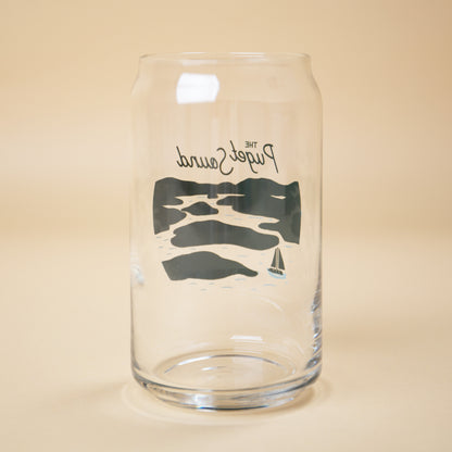 Puget Sound Beer Can Glass