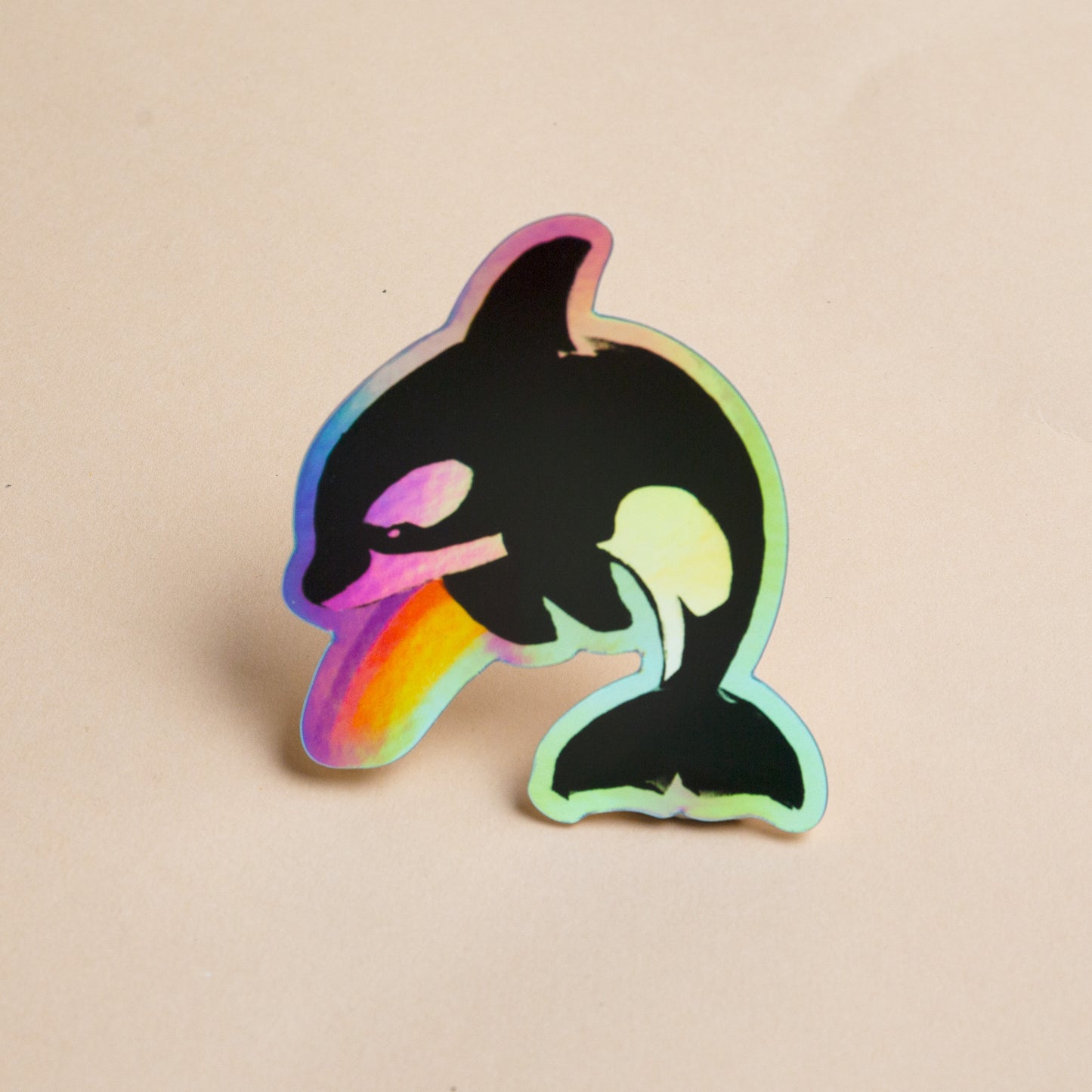 Rainbow Orca Sticker