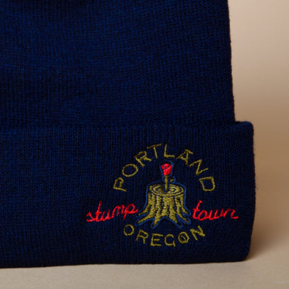 Portland Rose Stump Beanie (Blue)