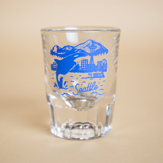 Seattle Orca Skyline Shot Glass