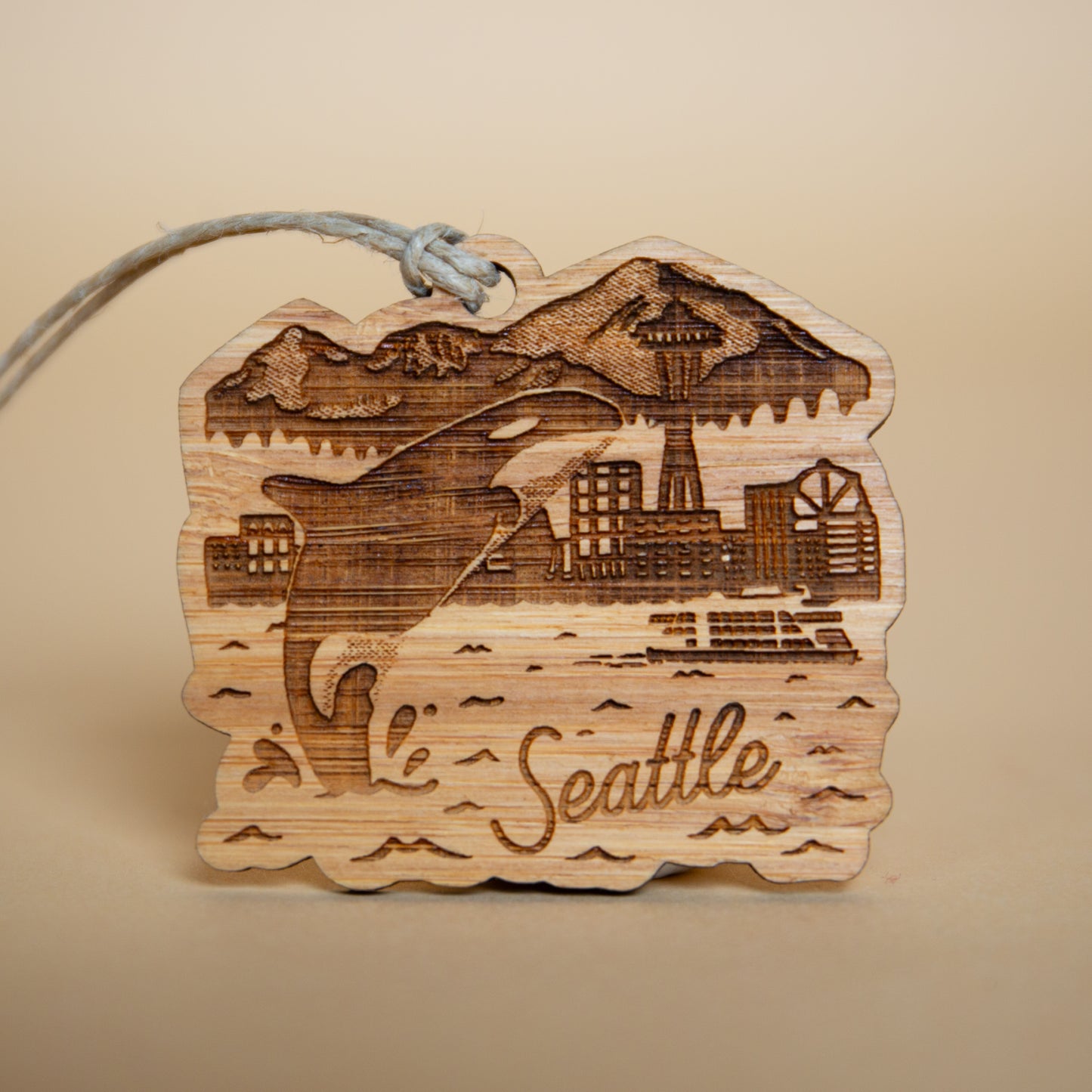 Seattle Orca Skyline Ornament