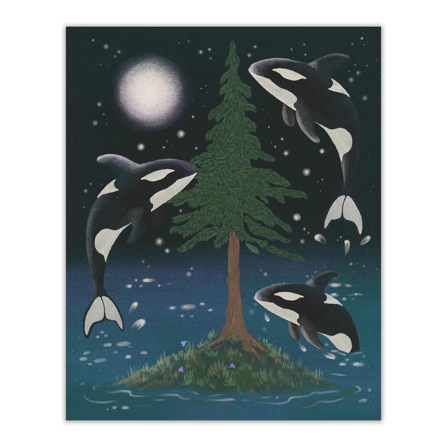 Seattle Magical Orcas Print