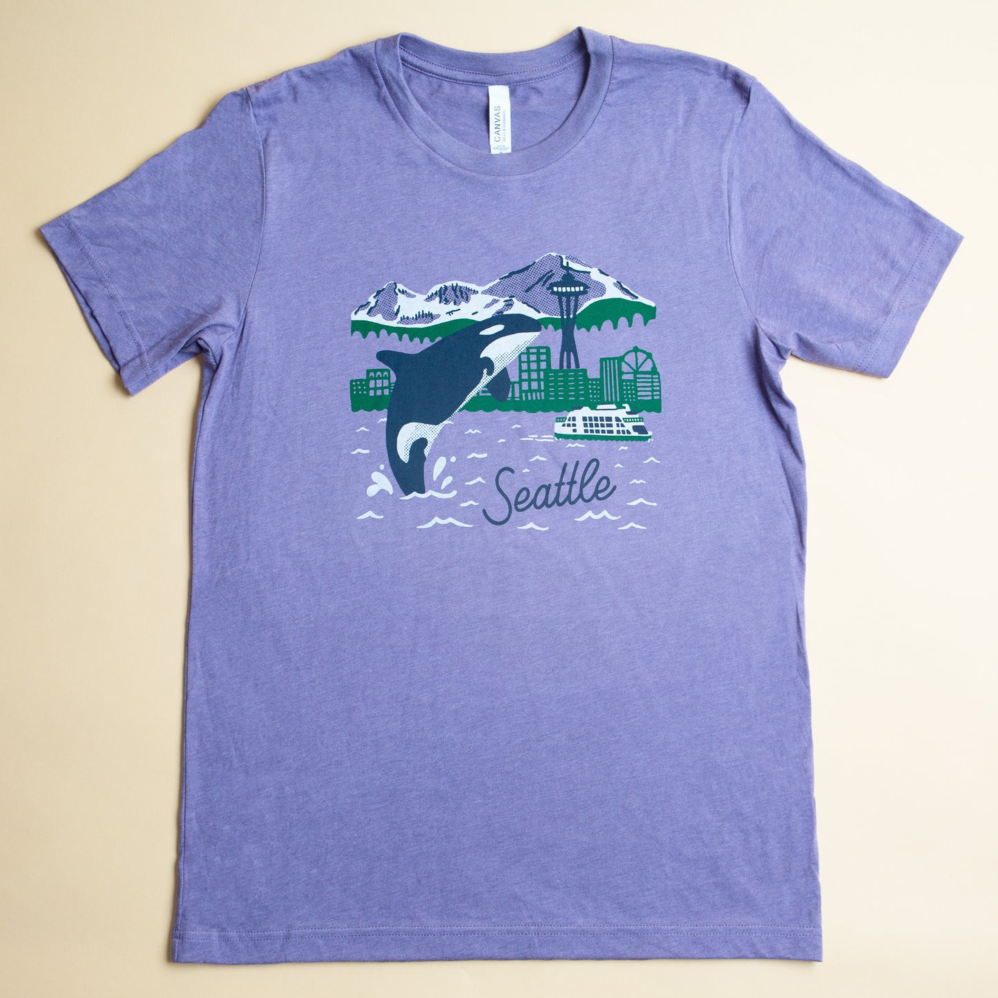 Seattle Orca Skyline Unisex Shirt (Purple)