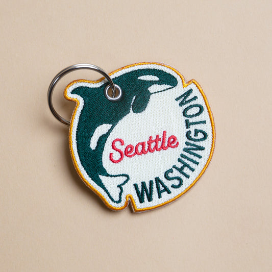 Seattle Orca Patch Keychain