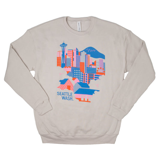 Seattle Skyline Crew Sweatshirt