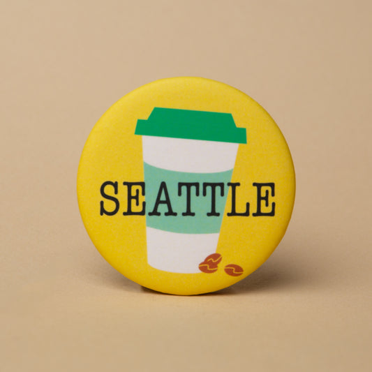 Seattle Coffee Round Magnet