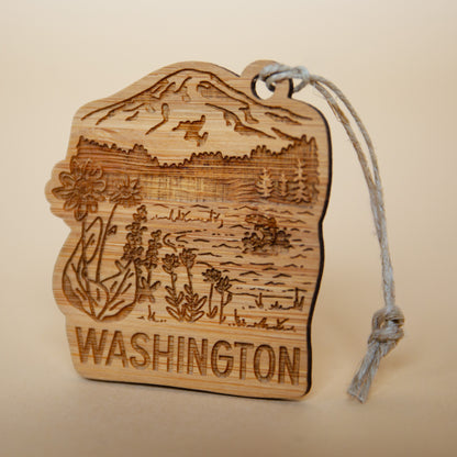 WA Mountain Lake Ornament