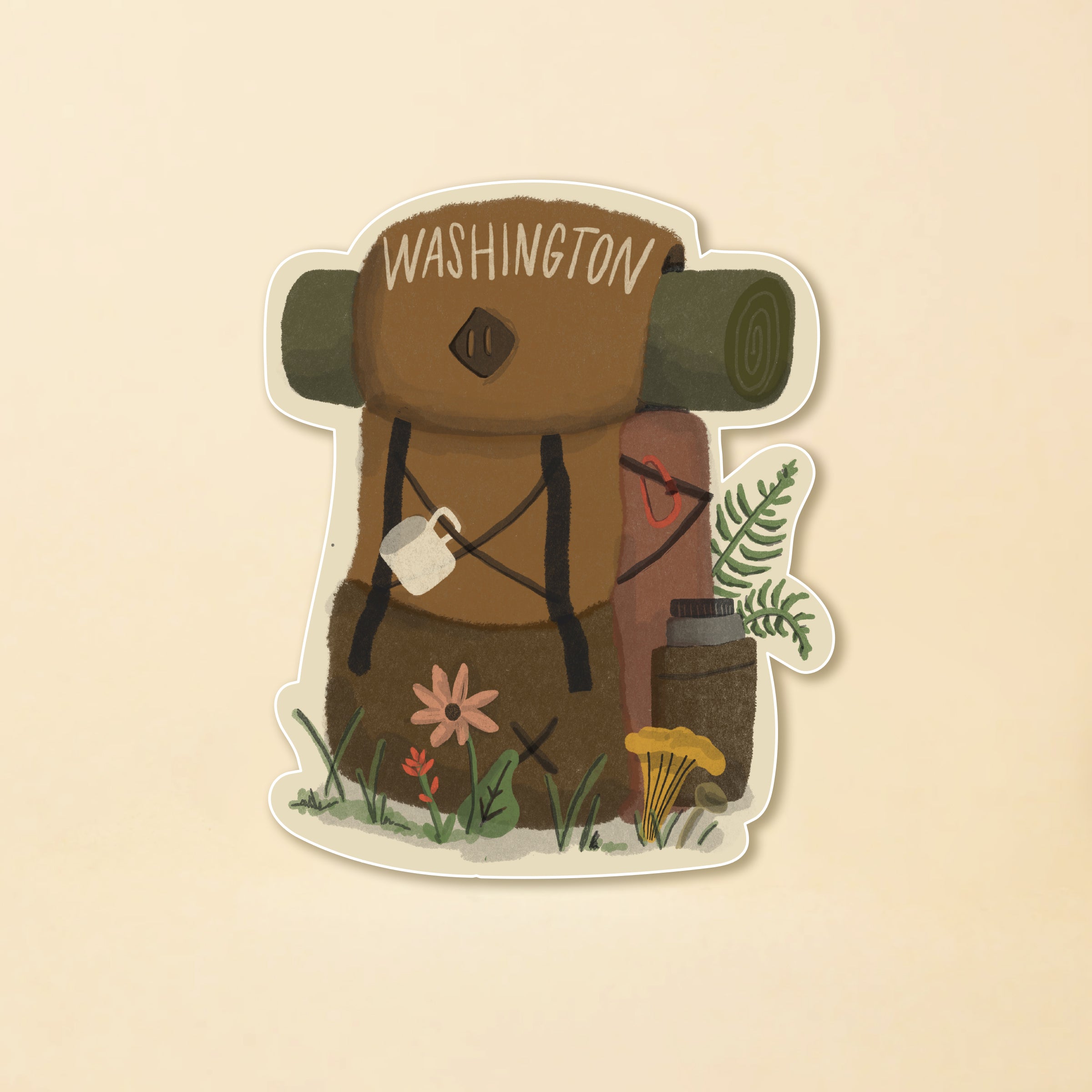 WA Backpack Sticker – Tender Loving Empire