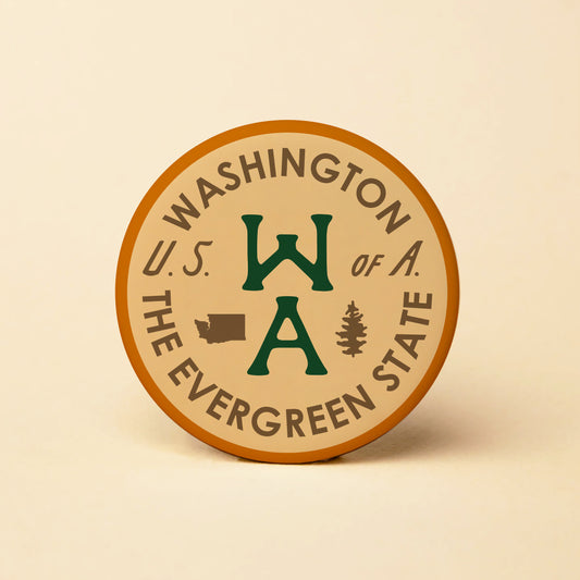 Washington Badge Round Magnet