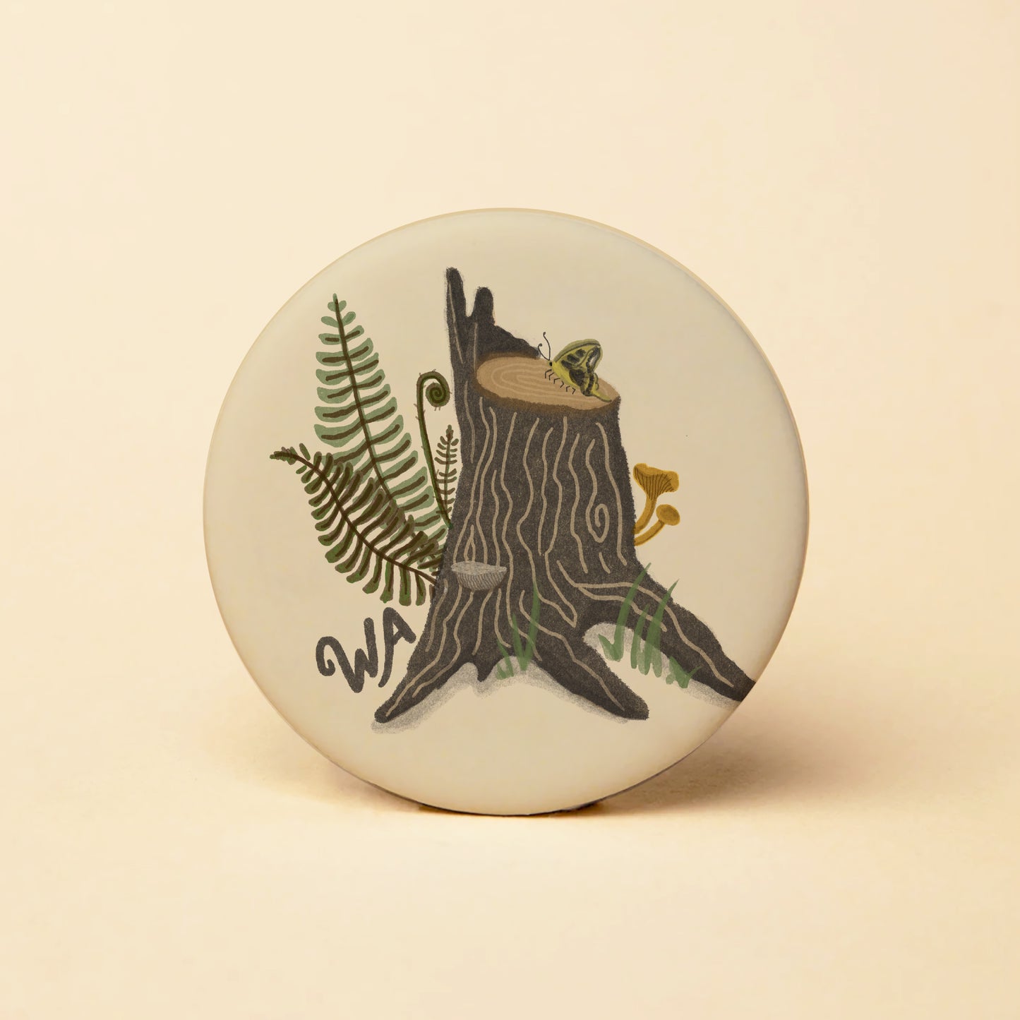 WA Forest Stump Round Magnet