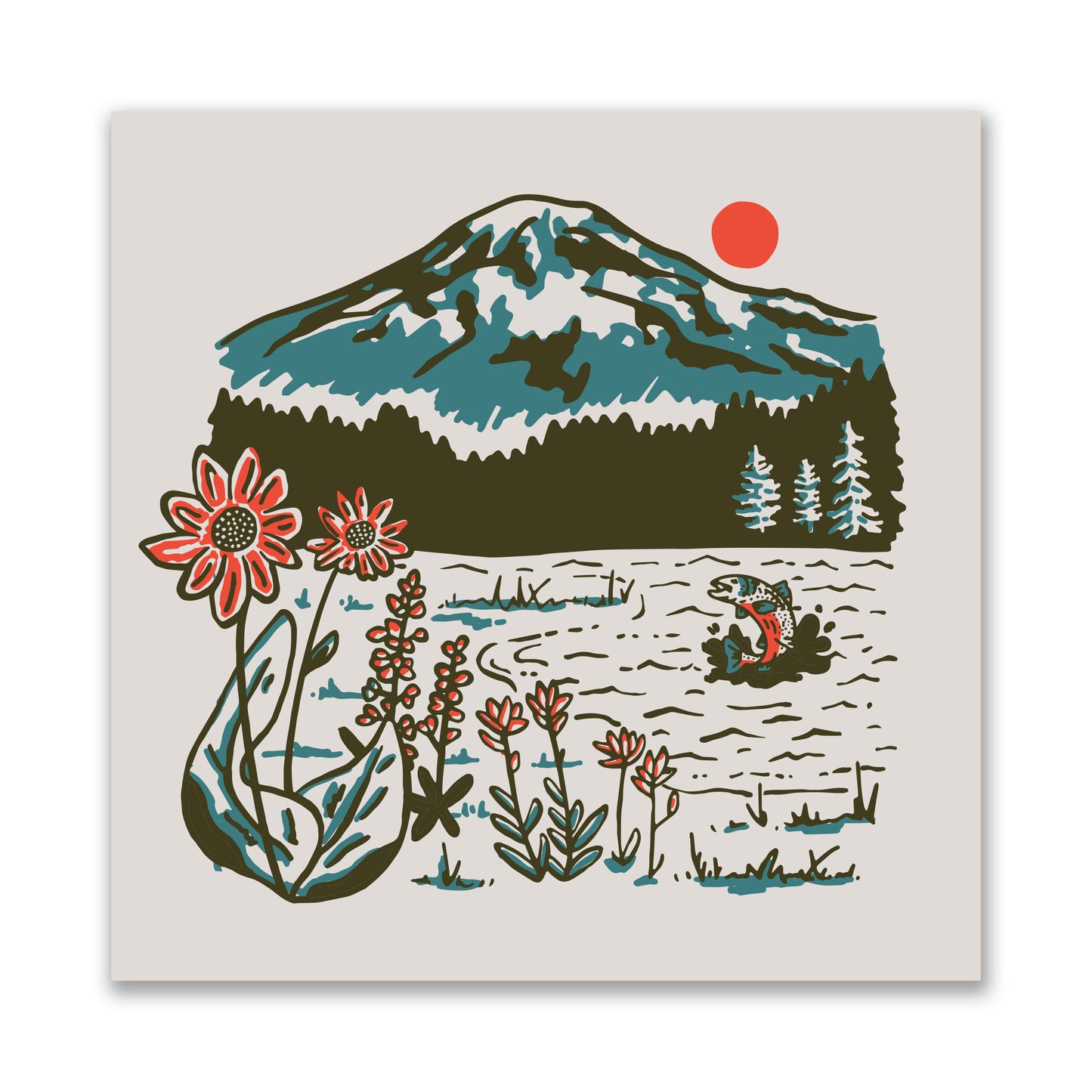 WA Mountain Lake Print