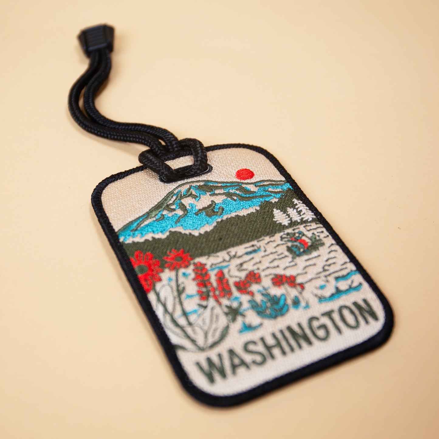 WA Mountain Lake Patch Luggage Tag