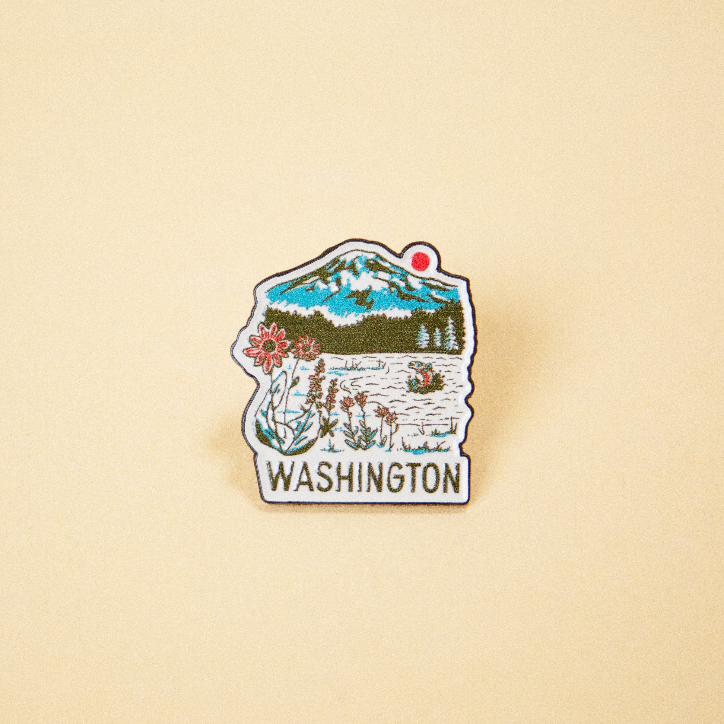 Washington Pin WA Mountain Lake Pin – Tender Loving Empire