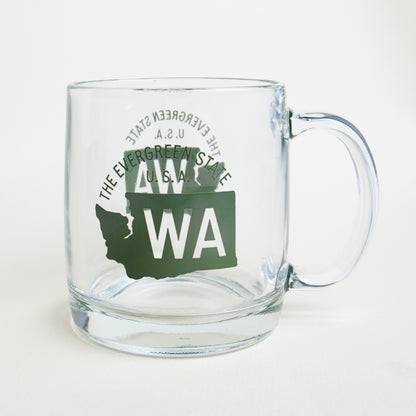 WA State Glass Mug