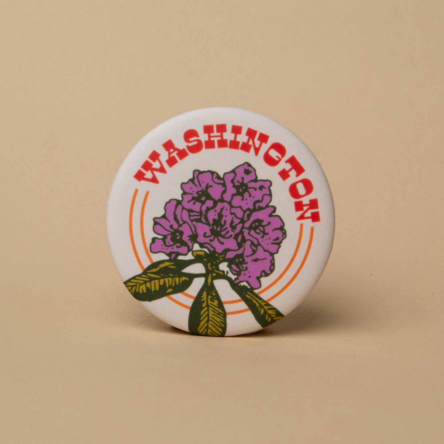 WA State Flower Round Magnet