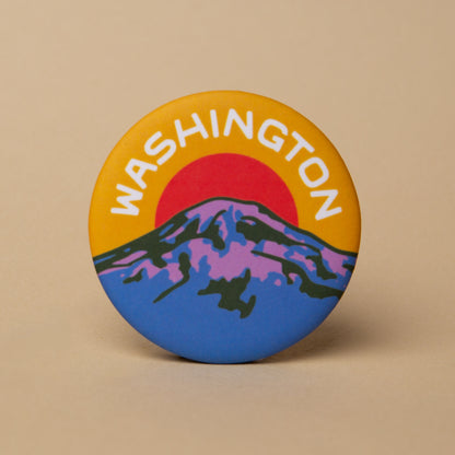Mt. Rainier Washington Round Magnet
