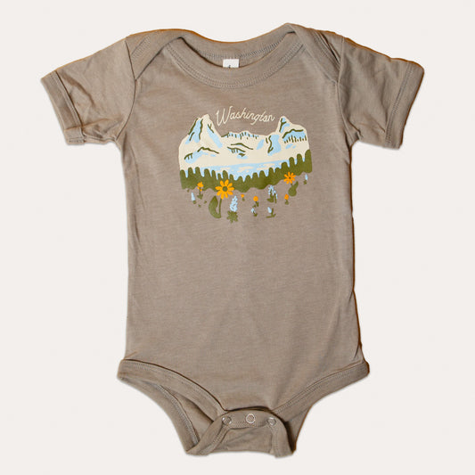 WA Mountain Meadow Onesie