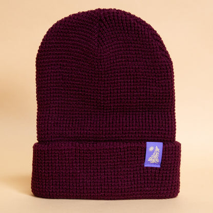 Wavy Pine Beanie (Burgundy)
