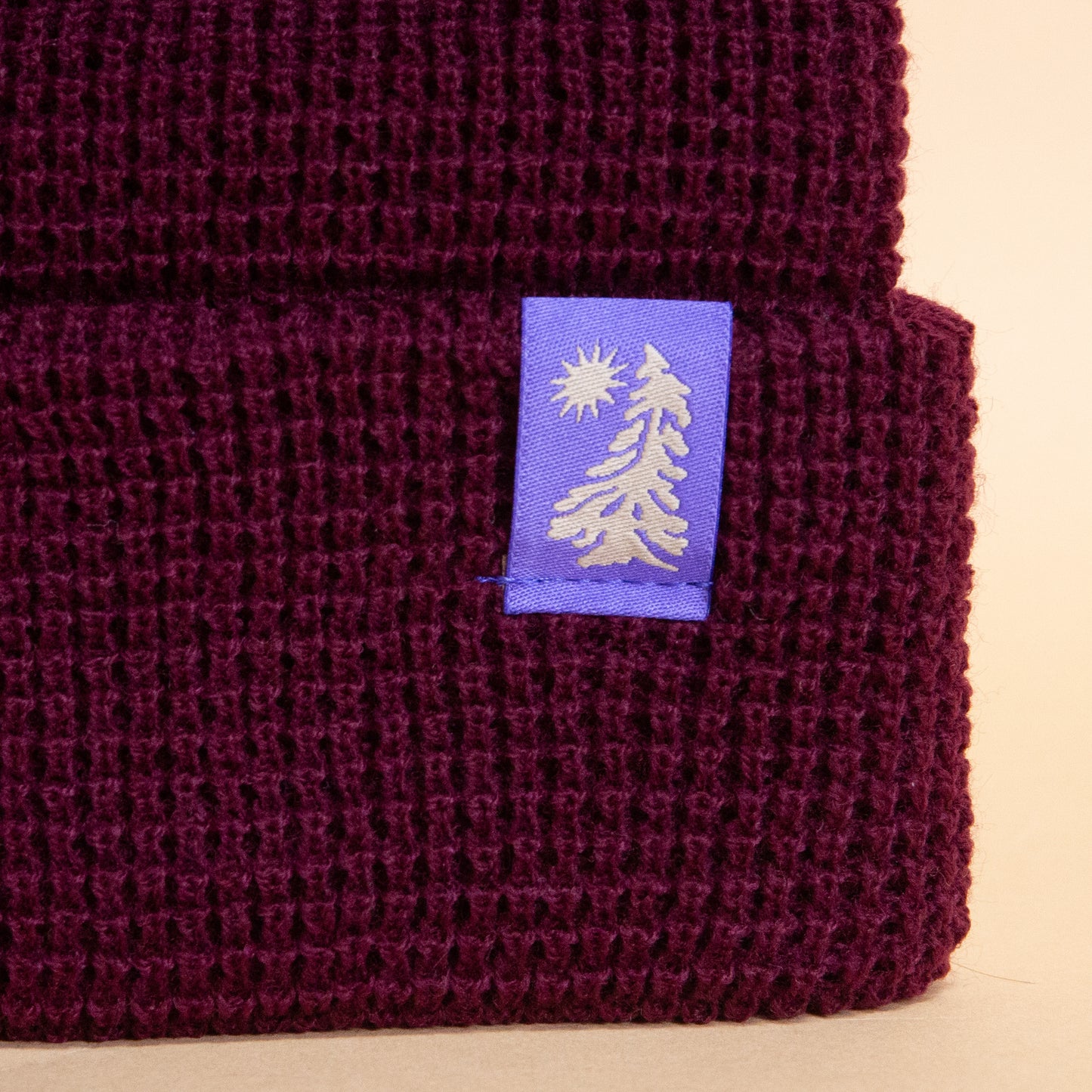 Wavy Pine Beanie (Burgundy)