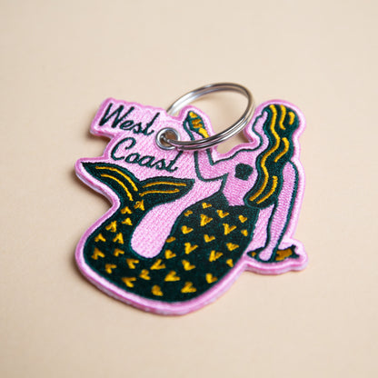 West Coast Mermaid Patch Keychain