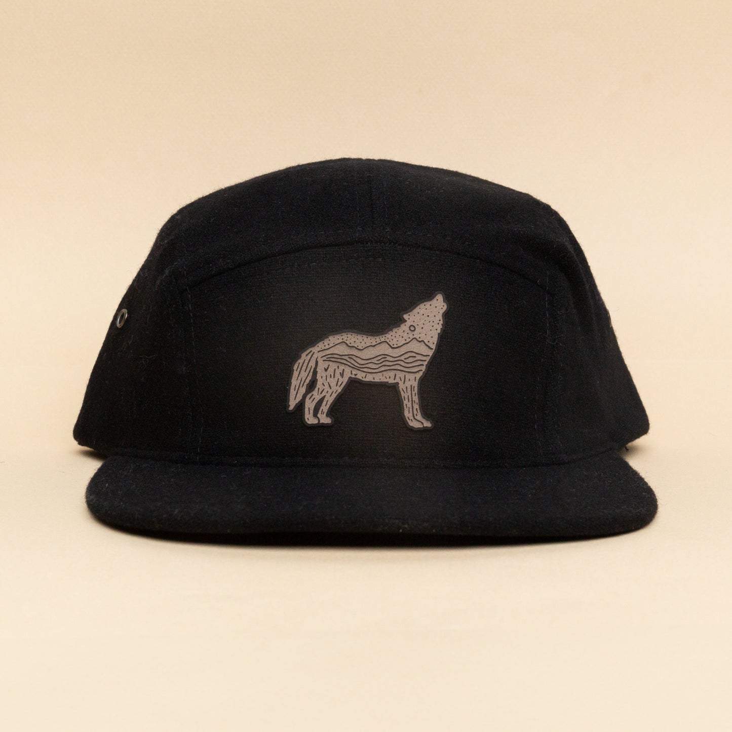 Wolfscape 5 Panel Hat (Black)