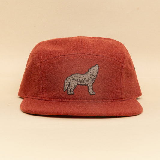 Wolfscape 5 Panel Hat (Rust)