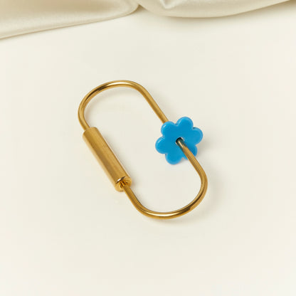 Brass Keyring with Daisy