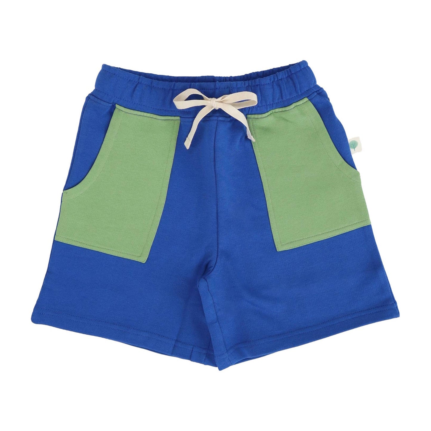 Kids' Cotton Shorts - Blue Color Block