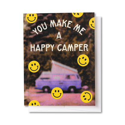 Happy Camper Smiley Card