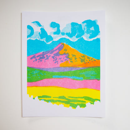 Mountain Riso Print