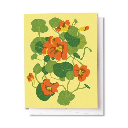 Nasturtium Flower Card