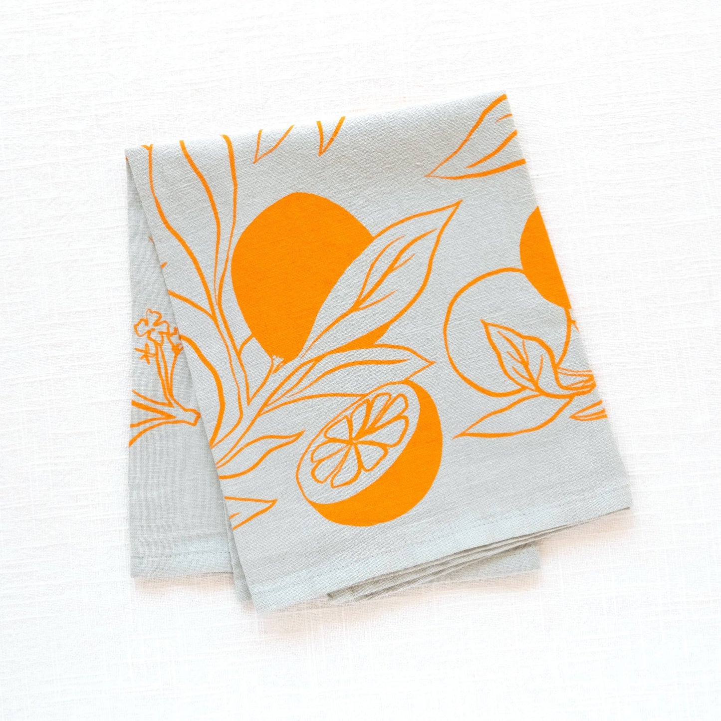 Clementine Linen Tea Towel