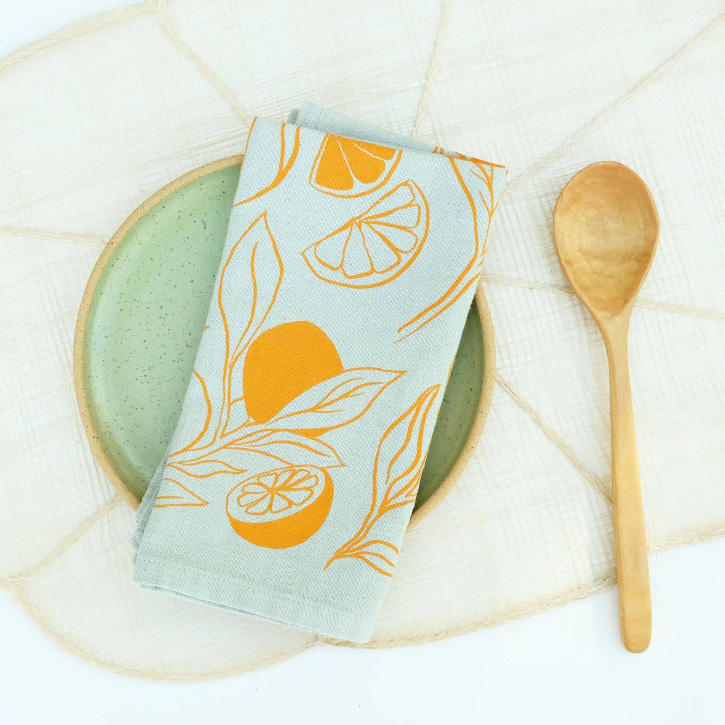 Clementine Linen Tea Towel