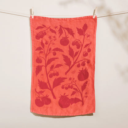 Tomato Linen Tea Towel