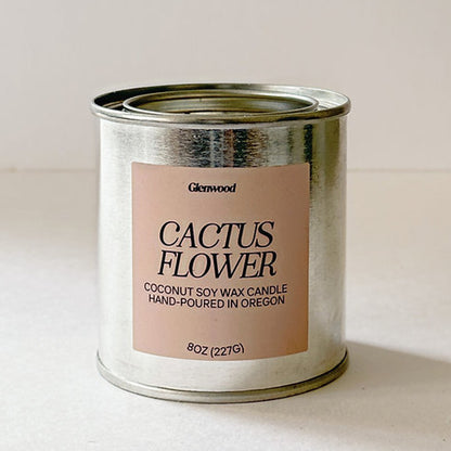 Cactus Flower Candle Tin 8oz