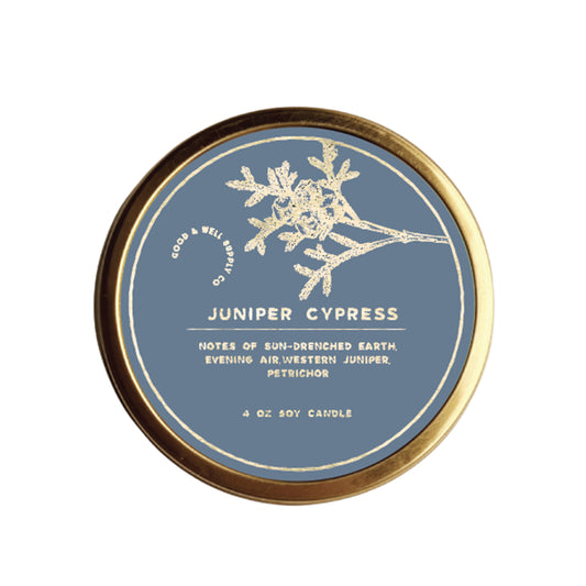 Juniper Cypress Gilded Holiday Candle