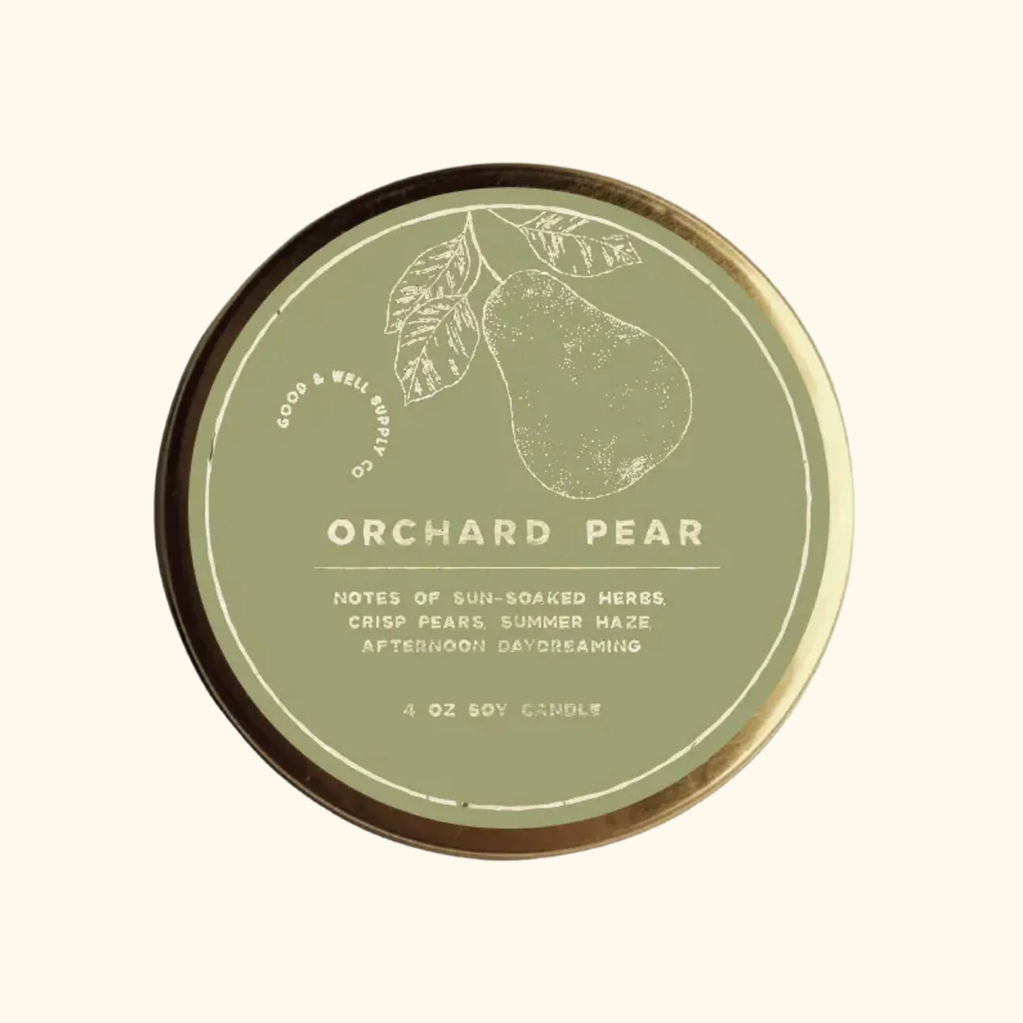 Orchard Pear Gilded Holiday Candle