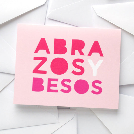 Abrazos y Besos Card