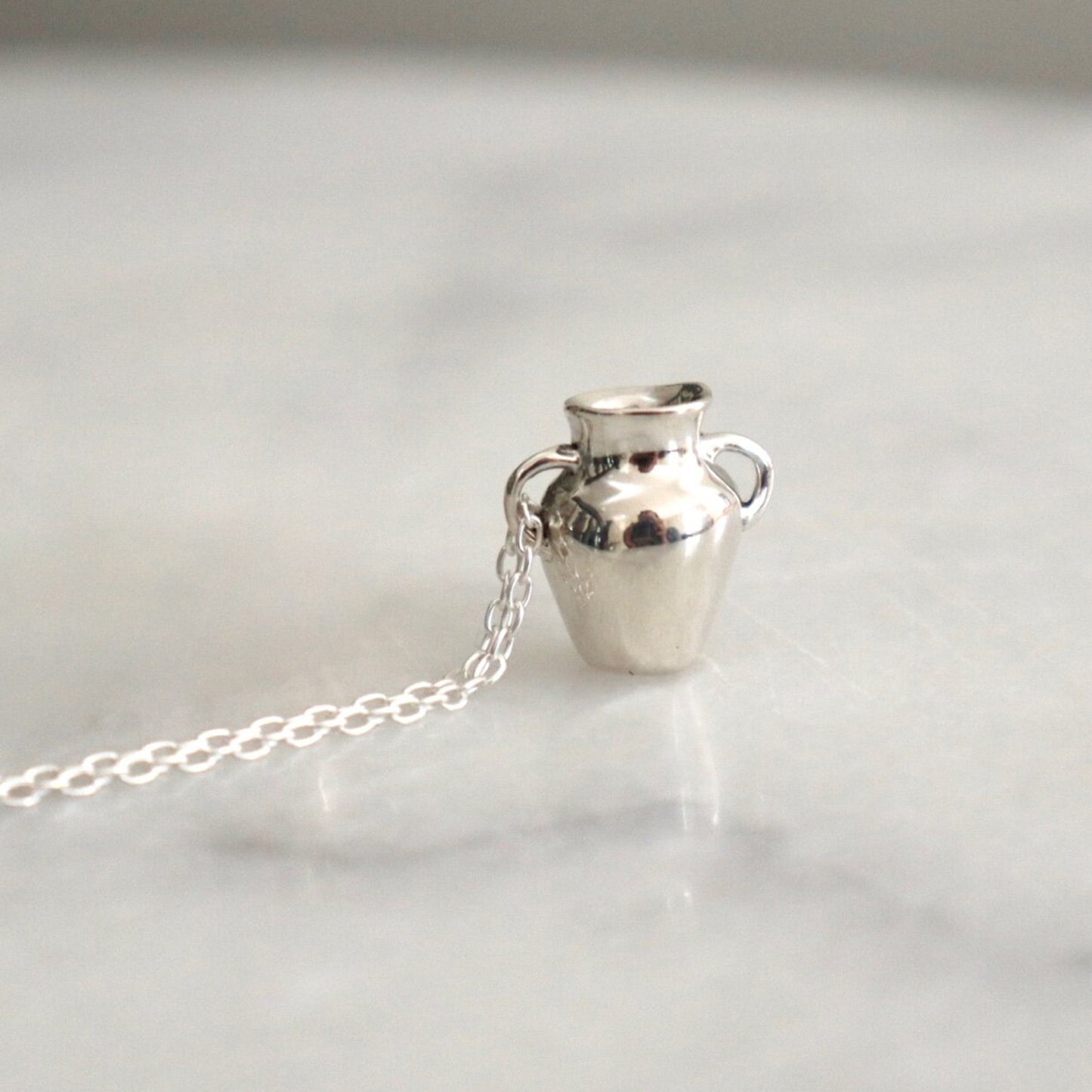 Silver Amphora Necklace