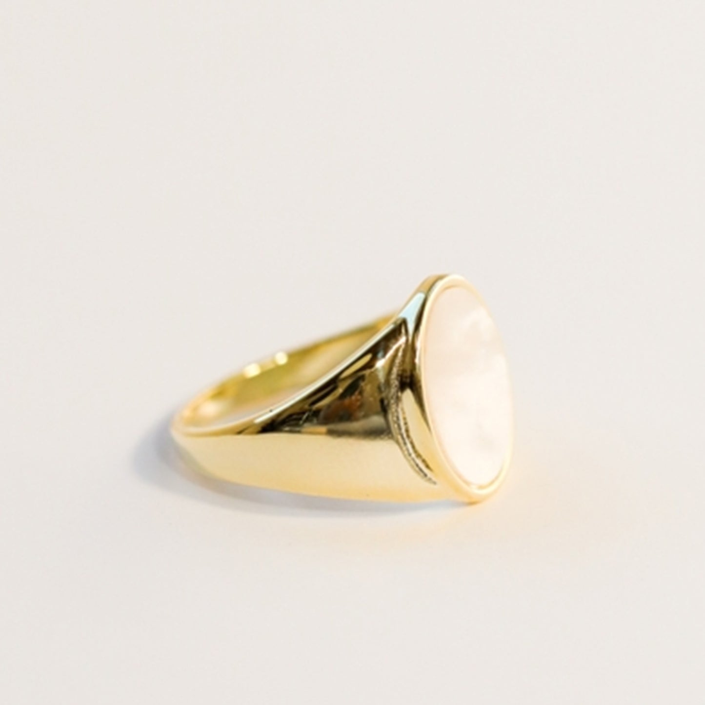 Mother of Pearl Signet Ring