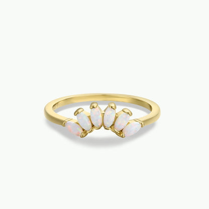 Opal Crown Ring